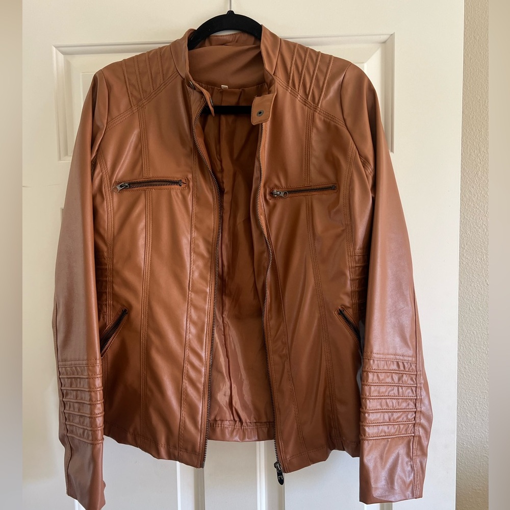 Women’s zip up moto jacket for sale - size M